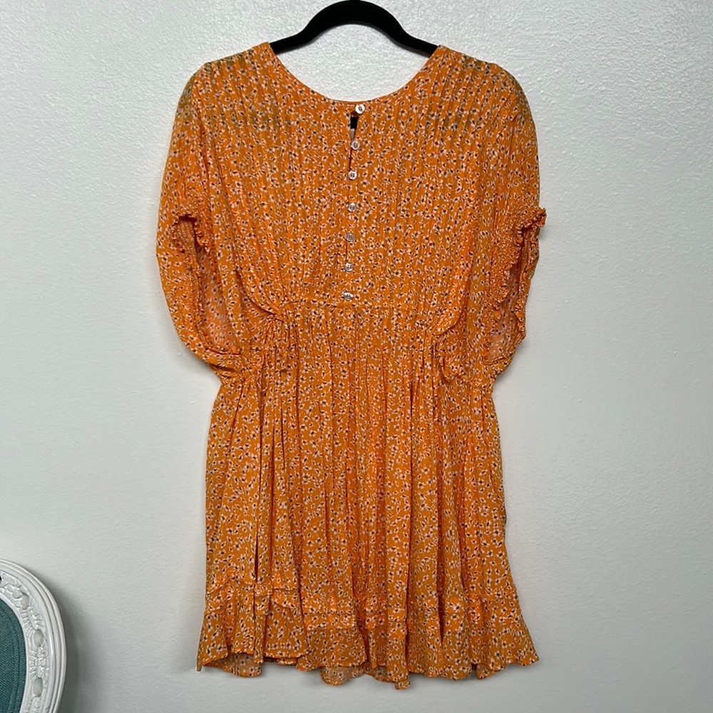 Free People Orange floral sundress